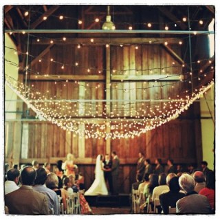 Outdoor barn wedding for fall