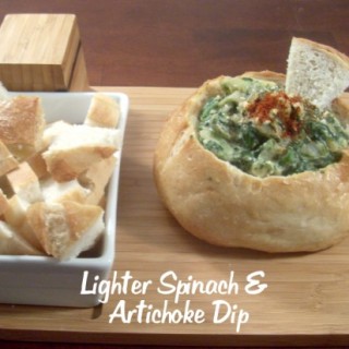 Lighter Spinach Artichoke Dip
