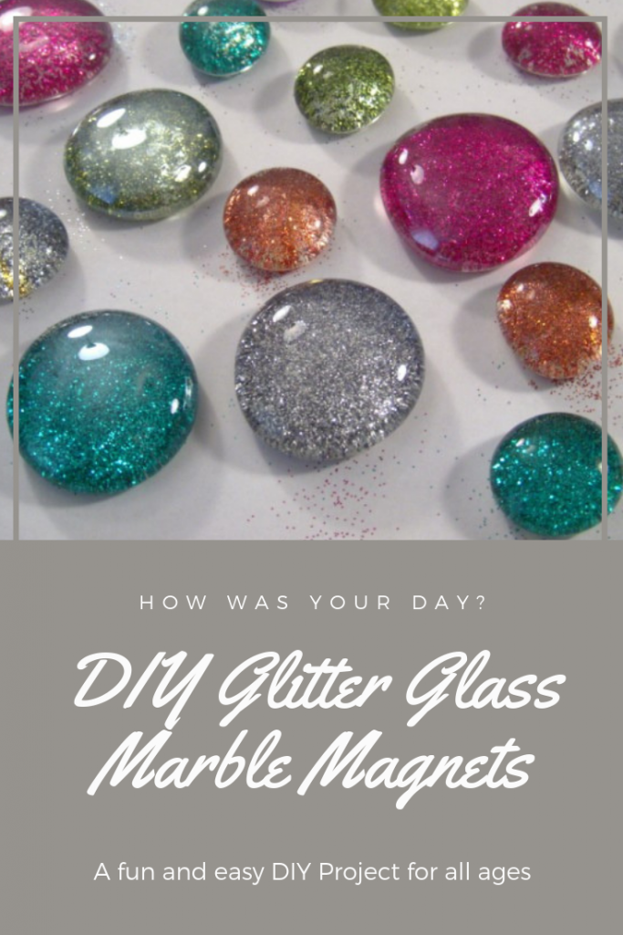DIY Glitter Glass Marble Magnets. This easy and simple tutorial is practically failproof, and great for all ages. 