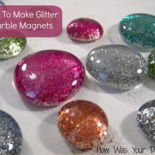 How to Make Glitter Glass Marble Magnets