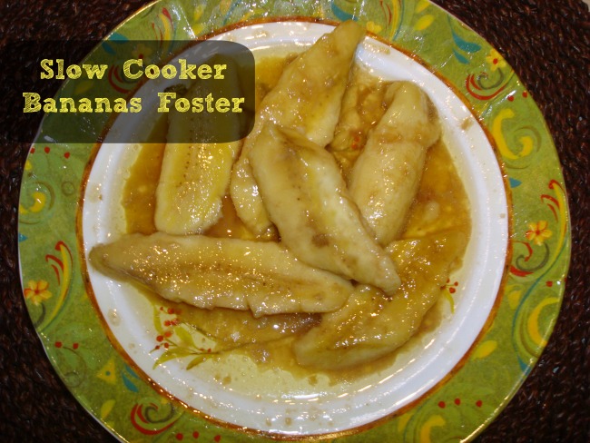 Bananas Foster recipe made in the slow cooker