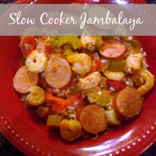 Jmabalaya made in the crockpot