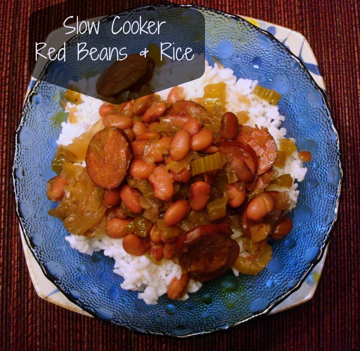 Louisiana Red beans and Rice made in a crockpot or slow cooker