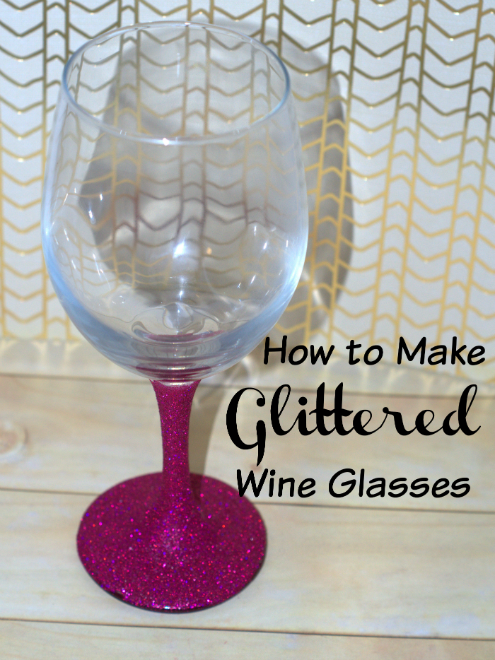 How to Make Glitter Wine Glasses