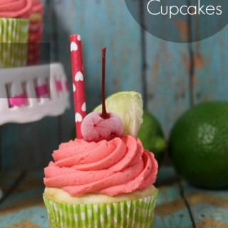 Cherry Limeade Cupcakes made from scratch