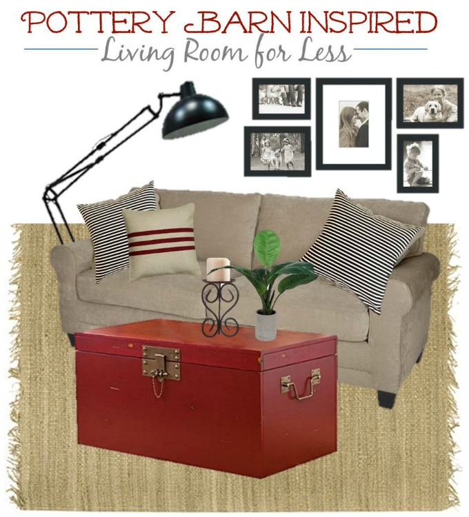 Pottery Barn Red Living Room