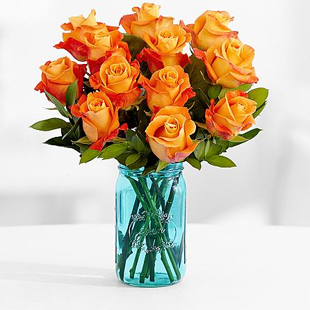 orange-roses-in-mason-jar