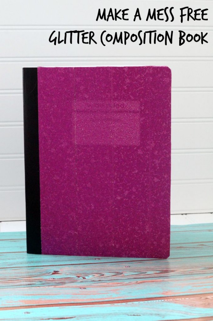 How to make  a mess free glitter composition book