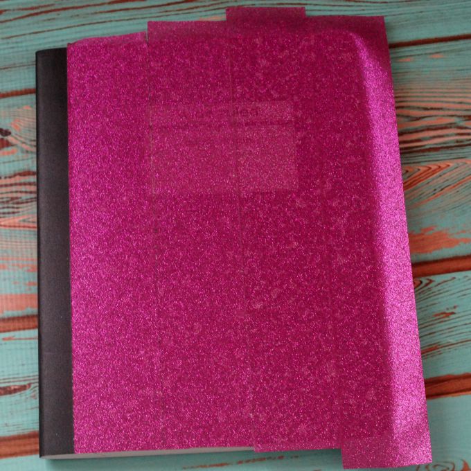 glittered composition book 3