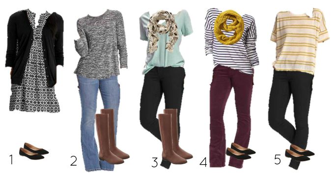 Old navy Mix and Match Wardrobe for Fall