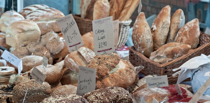 bread at the farmers market