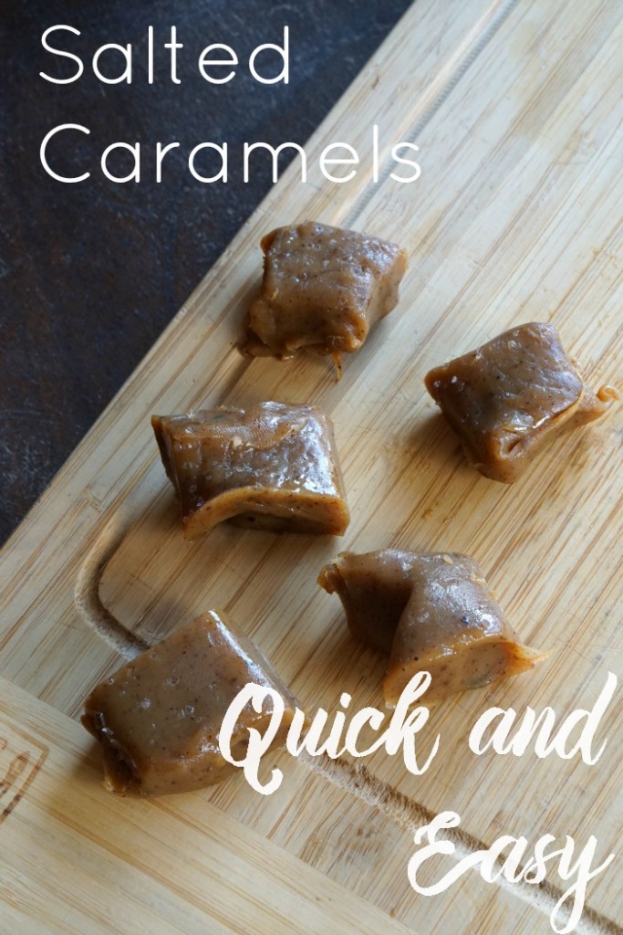 Quick and easy salted caramels