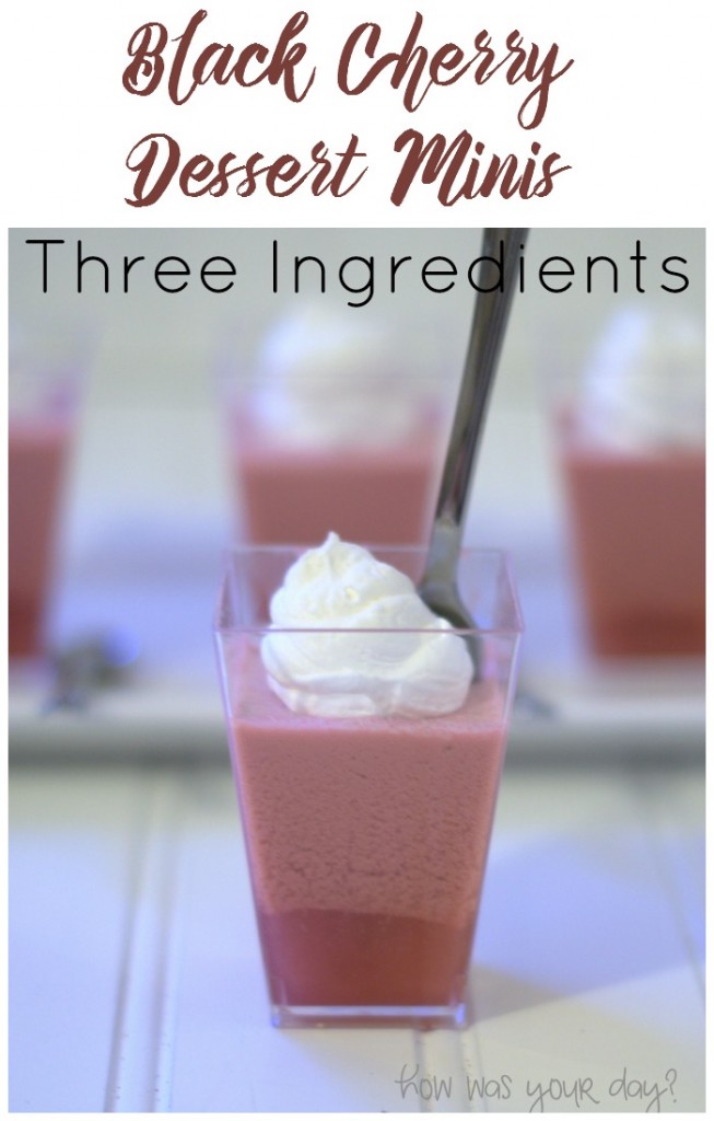 three ingredient black cherry dessert minis v