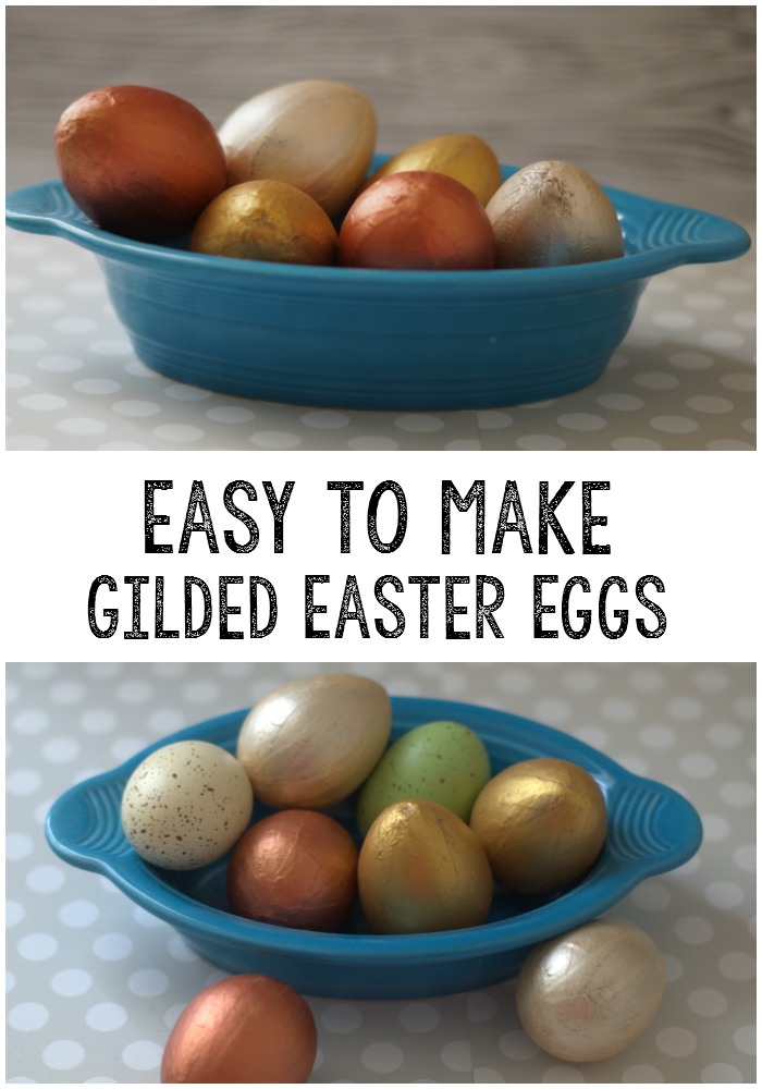 Make these super easy gilded Easter eggs and add a touch of class to your decor. 