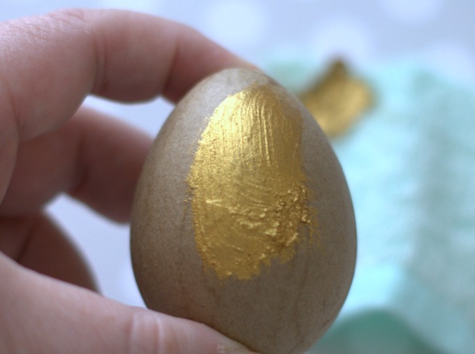 gilding wax on eggs