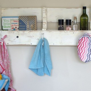 pallet wood coat rack with shelf