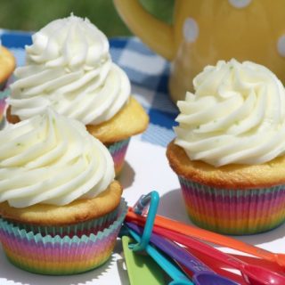 Lime curd cupcakes made from scratch