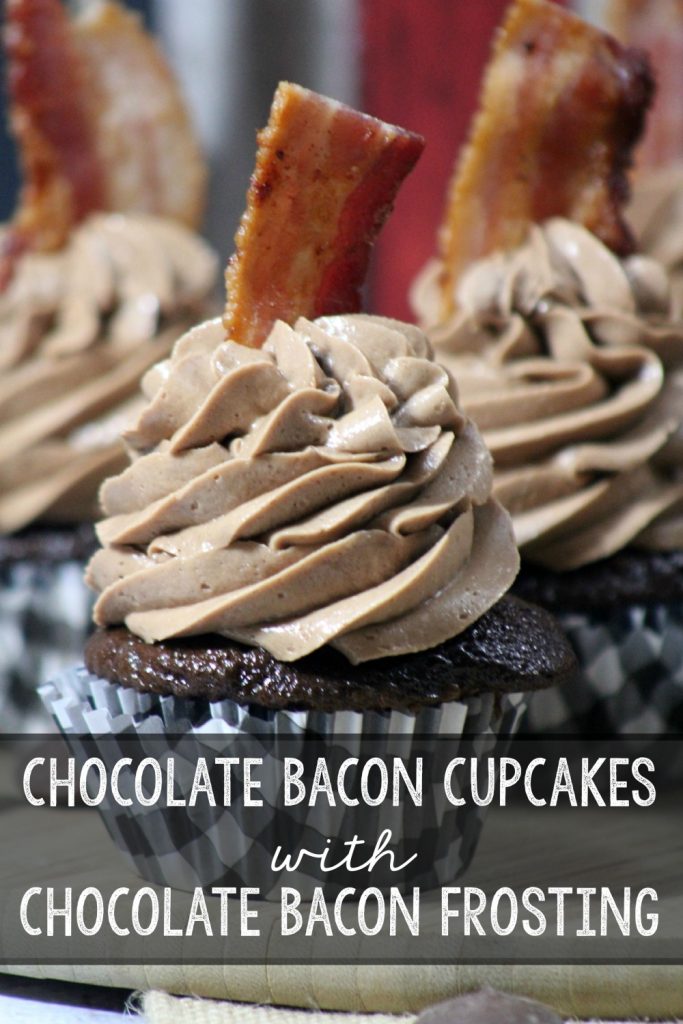 These chocolate bacon cupcakes are so easy to make that everyone will think you're an amazing cook. Cupcakes and frosting are both made from scratch.