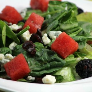 Watermelon Blackberry salad with Lemon Vinaigrette