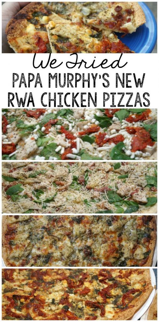 We tried Papa Murphys new RWA Chicken Pizzas