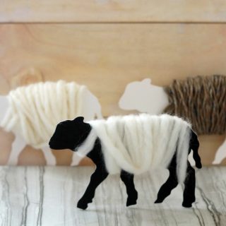 Adorable fluffy lamb ornaments