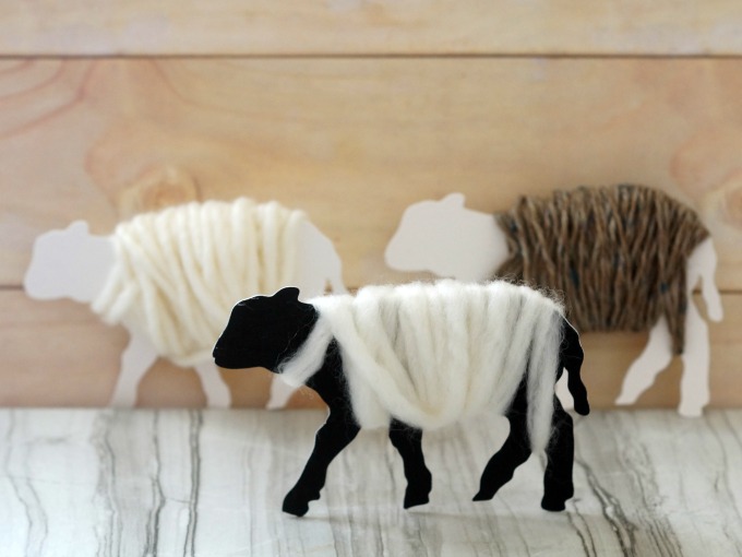 Adorable fluffy lamb ornaments