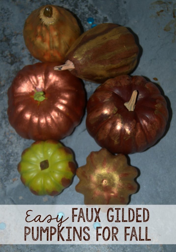 How to make easy faux gilded pumpkins