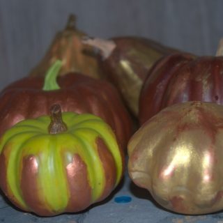 How to make faux gilded pumpkins and gourds