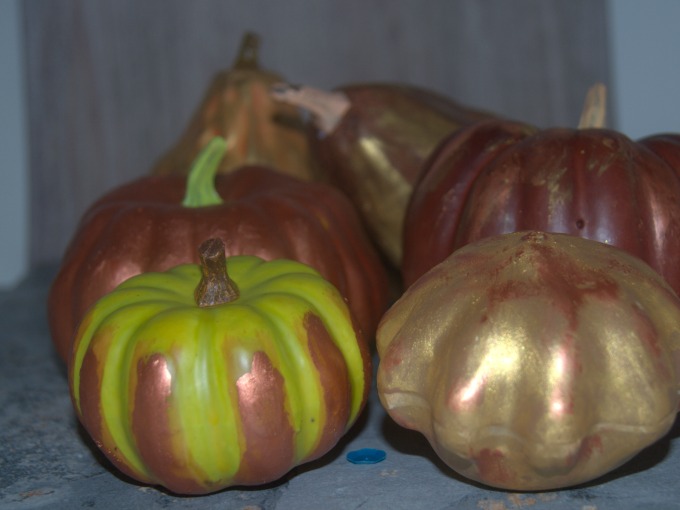 How to make faux gilded pumpkins and gourds