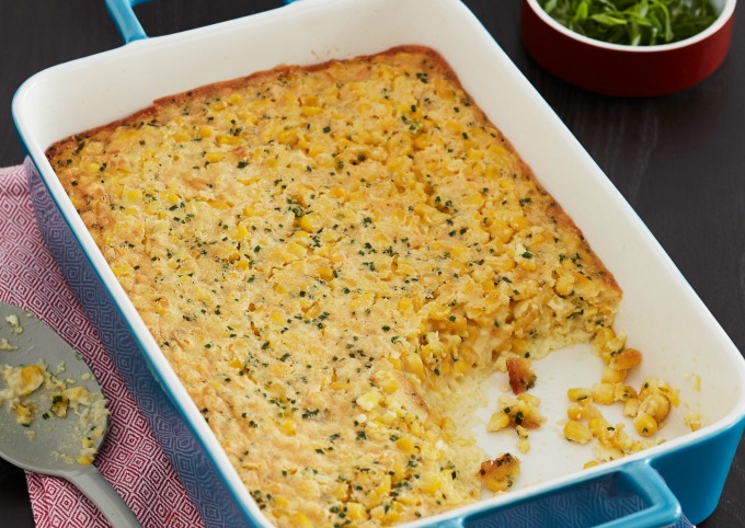 Fresh corn pudding recipe with chives