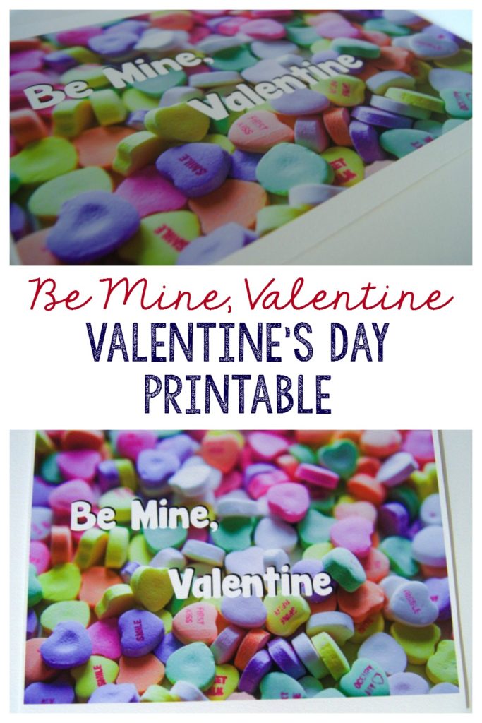 Get your free Be Mine Valentine printable artwork for Valenitne's Day