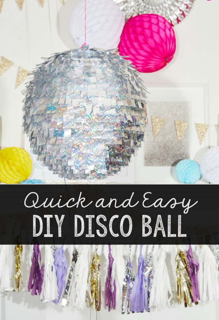 Make this quick and easy DIY disco ball for New Years Eve - or for any time of the year