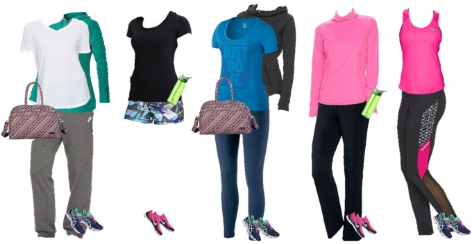 Kohls workout wear capsule wardrobe 1-5