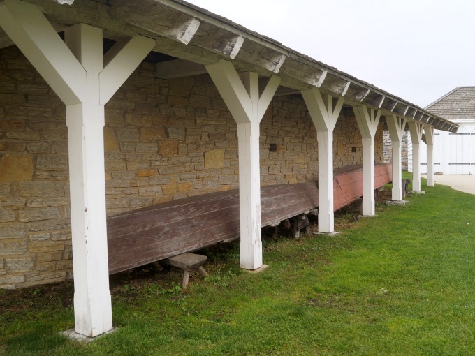 Antique style rowboats at Ft Snelling