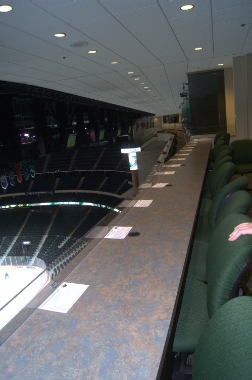 Xcel Center press box row