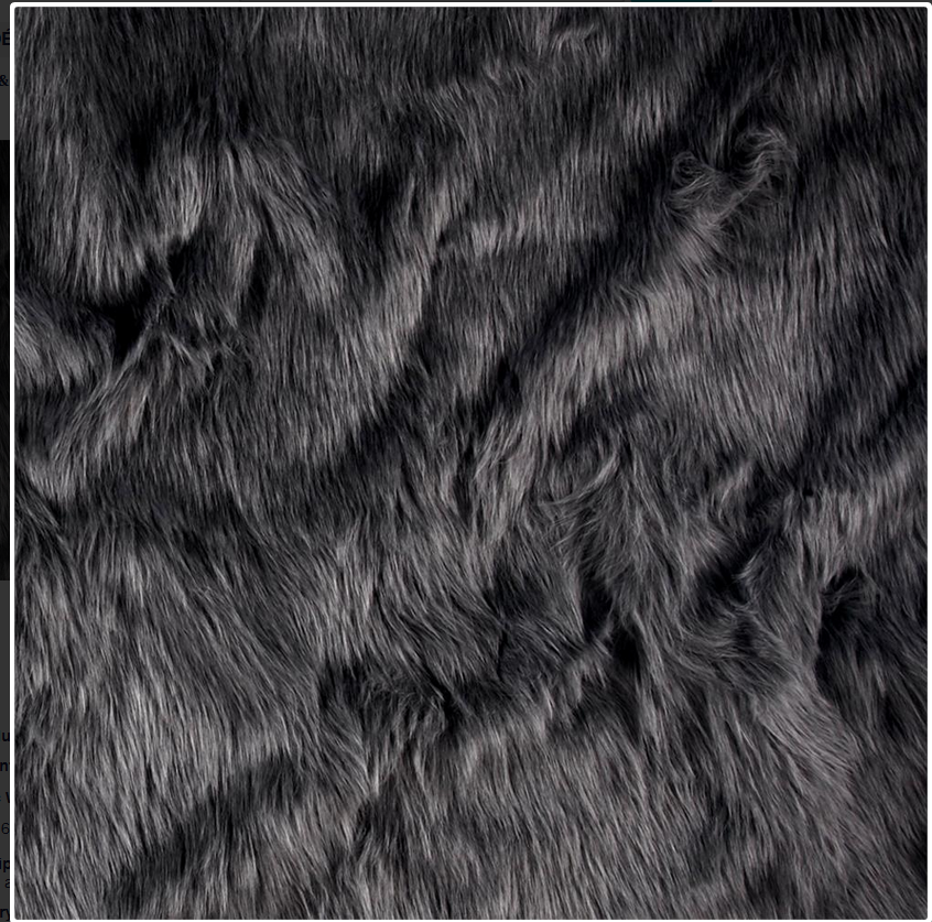 Dark Grey faux fur fabric