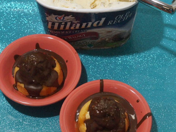 Ice cream bombes with Black Walnut ice cream from Hiland