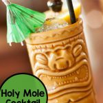 The Holy Mole bourbon tiki cocktail is so easy to make, and will have your friends begging for more at your next party. The drink has a sweet heat that's sure to please.