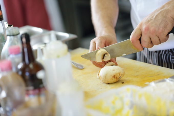 Teach knife skills in a cooking class to make extra money