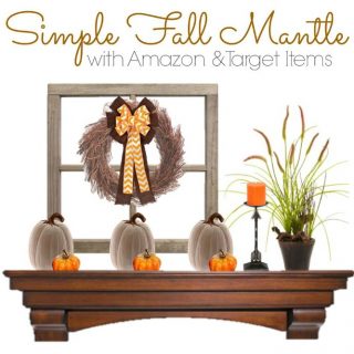Check out this easy and simple rustic fall mantel decorating idea