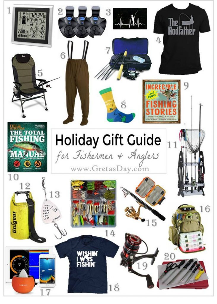 Gift ideas for the fisherman in your life. Most of these fishing gifts are from Amazon, and can be ordered with Prime, too