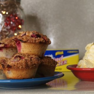 Cranberry pecan muffins that are easy to make from scratch