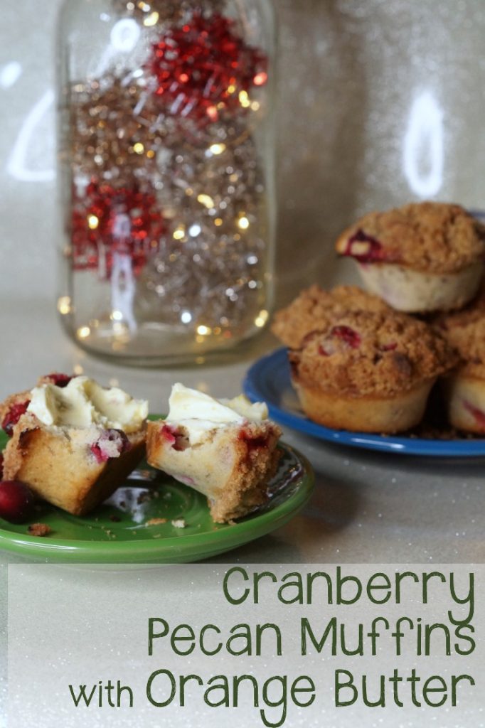 These delicious Cranberry Pecan Muffins are so easy to make, anyone can do it. Pair them with the sweet orange butter for a great, adult take on Cranberry Orange muffins. Perfect for a holiday breakfast or brunch. 