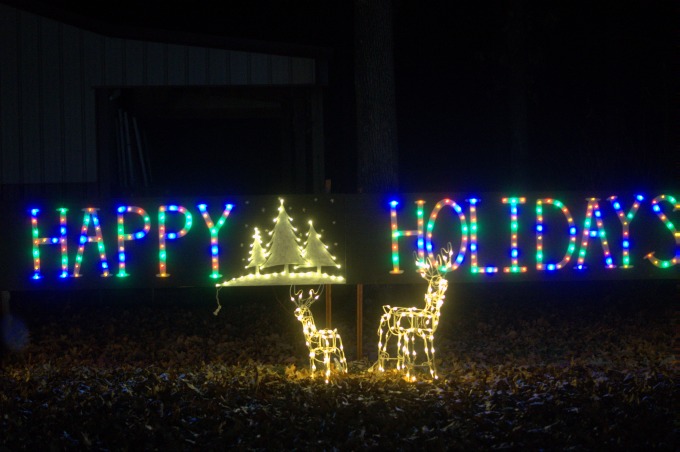 Happy Holidays Christmas lights bring Christmas spirit
