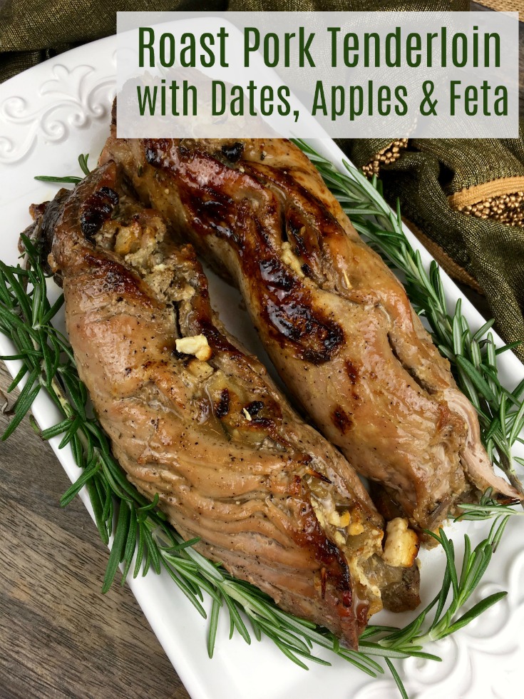 See how easy it is to make a Roast Pork Tenderloin stuffed with Dates, Apples, and Feta. Your family will be so impressed. 