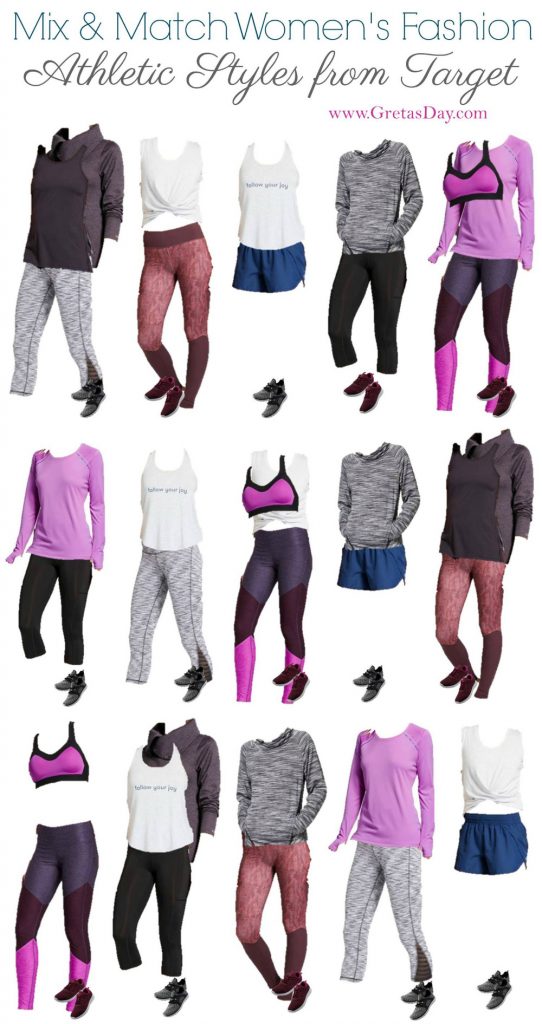 Working out and getting fit seems to be on everyone's list for the new year. You're going to need clothes. This Mix and Match wardrobe of Workout Wear from Target is exactly what you need. 