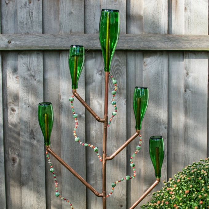 DIY Bottle Tree Sculpture for Your Garden or Yard