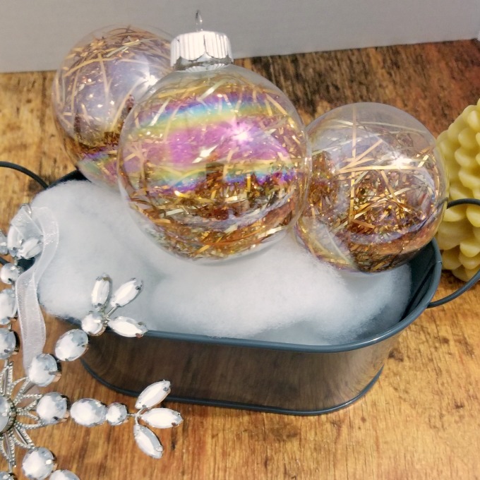 quick and easy tinsel christmas ornaments