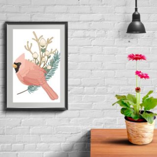 This Winter cardinal free printable is a great addition to your holiday decor. Available in three sizes, too