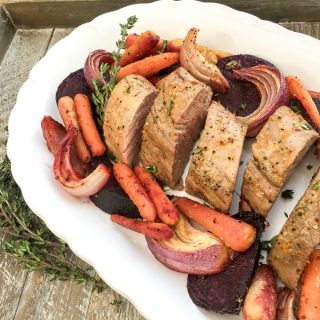 Orange pork roast sheet pan recipe